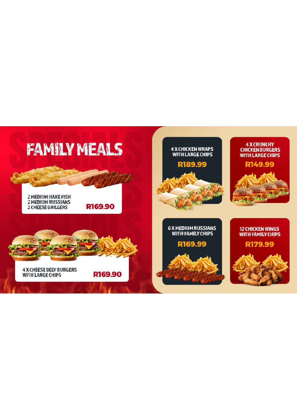 Sausages & Sides menu artwork